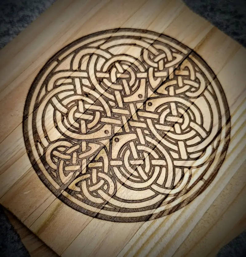 St. Patrick's Day, 2024 - Celebrate St. Patty's Day in style with these Lucky, Celtic cedar wood coasters.