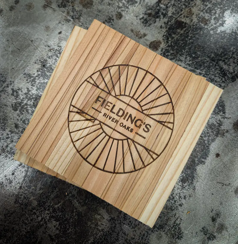 About CedarCoasters.com - At CedarCoasters, every coaster begins with the same commitment: American materials, Texas manufacturing, and branding that lasts.